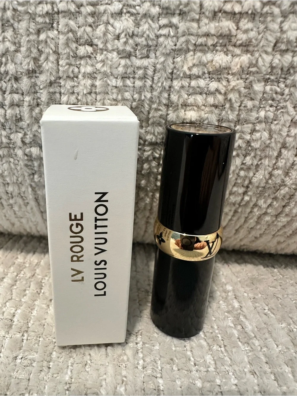 Louis  Vuitton Pink Brown Lipstick with Gold Accents
